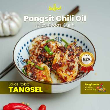 Pangsit Chili Oil 10 Pcs / Pangsit Ayam Chili Oil / Pangsit Isi Ayam / Smallfood / Frozen Food