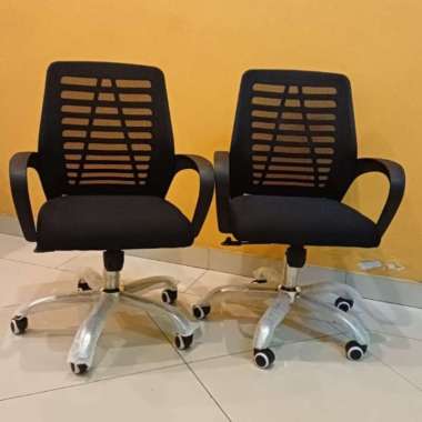 kursi hitam putar jaring okelo terbaru