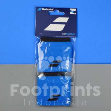 Babolat Logo Wristband Tennis Deker Tangan Tenis Wrist Band Original Biru