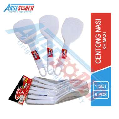Aksesoren Centong Nasi Kh Maxi [1 Set / 6 Pcs] / Sendok Nasi Anti Lengket / Perlengkapan Masak 1Set 