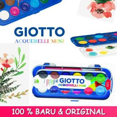 Giotto Acquerelli Mini 12 Warna - Watercolor Cake - Cat Air - Giotto 30 mm