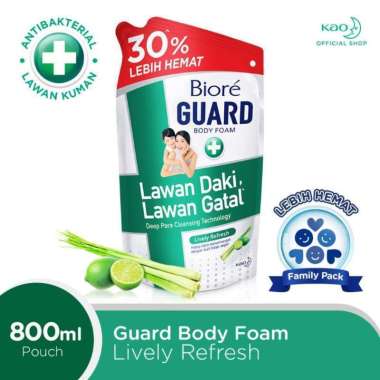 Bandung - Biore Guard Body Foam Lively Sabun Mandi Cair [800mL/Pouch]