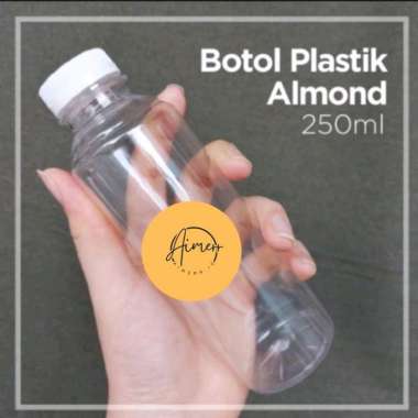 Botol Plastik Almond 250ml Lengkap dengan Tutup