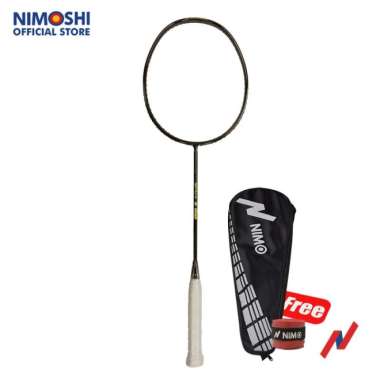 NIMO Raket Badminton SPACE-X 100 Grey + GRATIS Tas + Grip TERJAMIN