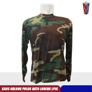 Kaos Loreng Nato US Panjang - Kaos Pria Loreng Nato US