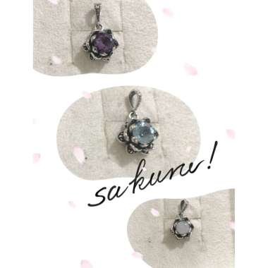 Liontin Pendant Perak Silver Bali Asli 925 Batu Permata Natural Bunga Lotus Pria Wanita Custom Elega