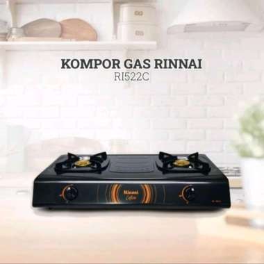 Kompor Gas Rinnai 2 Tungku RI-522C Teflon