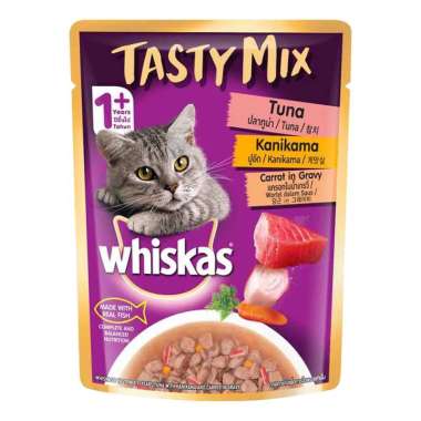 WHISKAS TASTY MIX TUNA KANIKAMA 70GR