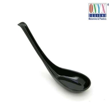 SENDOK BEBEK ONYX 6" SENDOK BUBUR LENGKUNG SENDOK MELAMIN JEA06 HITAM