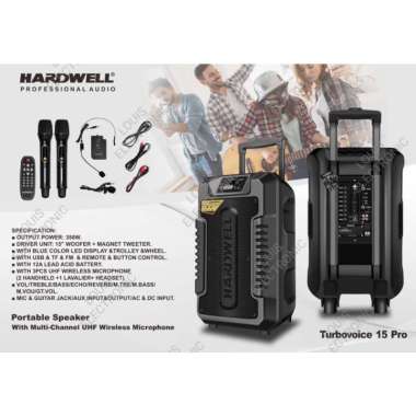 Speaker Portable Aktif Meeting Hardwell Turbovoice 15 Pro 15 Inch Original