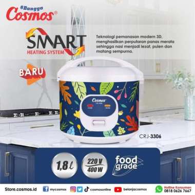 COSMOS Rice Cooker - CRJ 3306 - Penanak Nasi 1.8L - Cosmos CRJ 3306