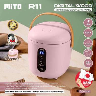 MITO Rice Cooker Digital Mini R11 - Penanak Nasii Mito 0.5L R11 PINK
