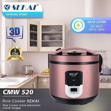 SEKAI Rice Cooker CMW 520 - Penanak Nasi 3 IN 1 Sekai CMW 520 1.8L ROSE GOLD
