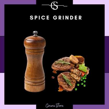 Gilingan Lada Merica Bumbu / Salt Pepper Mill Manual Grinder Kayu / Wood Salt Pepper Grinder Mill / 