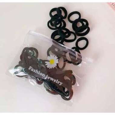 IKAT RAMBUT ANAK / IKAT RAMBUT DONAT RING ISI 50 PCS ( FREE POUCH ) / KUNCIR RAMBUT DONAT