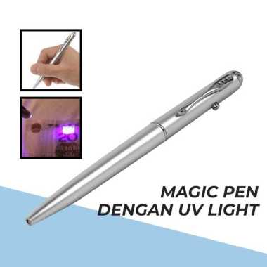 Pena Tinta Invisible Magic Pen dengan UV Light