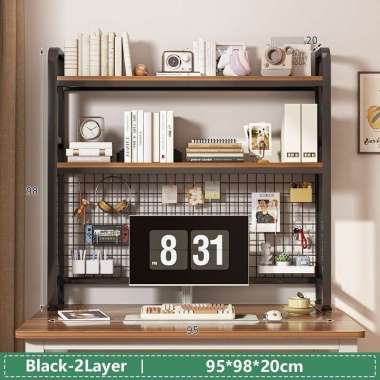 RM Meja L Meja Kantor Meja kerja besi Meja kom Meja Rak 95x20x98