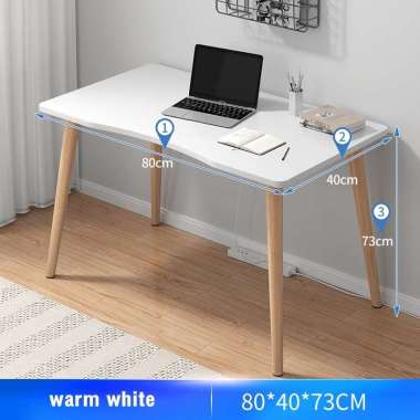 RM Meja Belajar Minimalis Meja120X60cm Meja Ke Putih-80CM