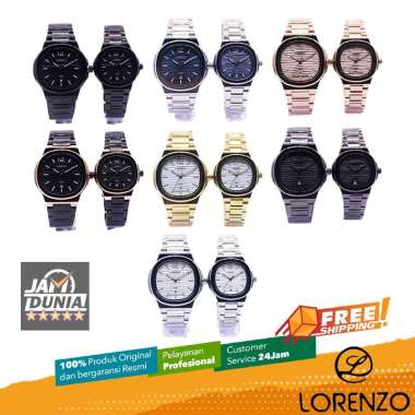 JAM TANGAN COUPLE ORIGINAL LORENZO 5110M 5110M and LORENZO 5110L 5110L JAM TANGAN LORENZO ORIGINAL J