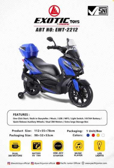 MOTORAN AKI EXOTIC EMT 2212 MODEL N-MAX Biru