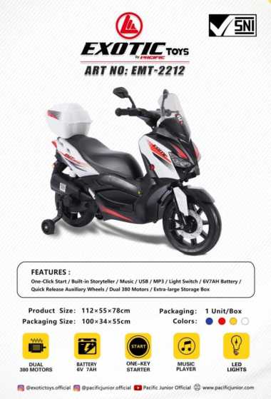 MOTORAN AKI EXOTIC EMT 2212 MODEL N-MAX Putih