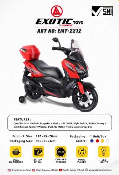MOTORAN AKI EXOTIC EMT 2212 MODEL N-MAX Merah
