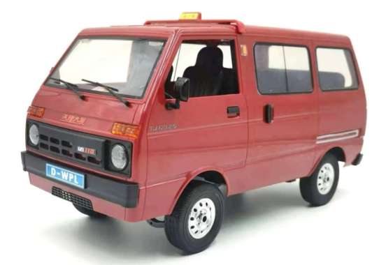 WPL D42 RC CAR MINIBUS HIJET 1980 2.4GHZ FULL PROPO packing std Merah