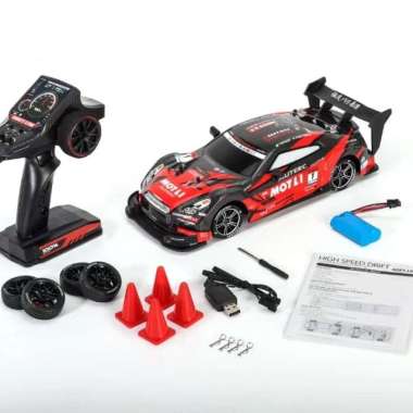 RC DRIFT FULL PROPOTIONAL NISSAN GTR BMW 1:16 4WD GYROSCOPE 8811 8812 8811 merah