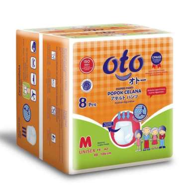 Promo Harga OTO Adult Diapers Pants M8 8 pcs - Blibli