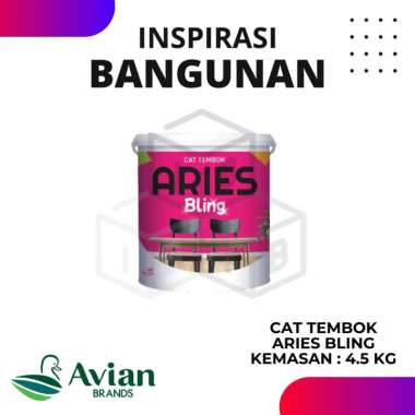 Cat tembok aries bling avian cat tembok aries bling 4.5 KG 725 PUTIH SALJU