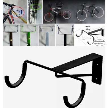 Gantungan sepeda dinding / Hanger bike / Tempat penimpanan sepeda di tempel di tembok