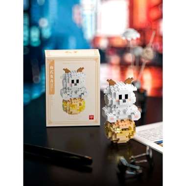 [067] Brick Lampu LED Mainan Mini Bricks 12 Shio Zodiac Chinese Nano Brick Damo Egg Pajangan DIY Nan