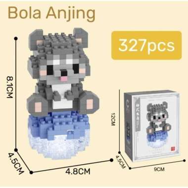 [067] Brick Lampu LED Mainan Mini Bricks 12 Shio Zodiac Chinese Nano Brick Damo Egg Pajangan DIY Nan