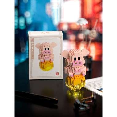 [067] Brick Lampu LED Mainan Mini Bricks 12 Shio Zodiac Chinese Nano Brick Damo Egg Pajangan DIY Nan