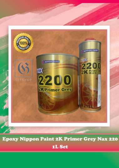 Epoxy Nippon Paint 2K Primer Grey Nax 2200 1L Set