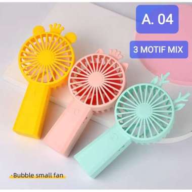 kipas angin mini portable cas / kipas angin kecil karakter lucu Pink