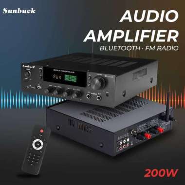 Audio Amplifier Bluetooth EQ Karaoke FM Radio 200W AV-80 Subwofer Amplifier Ampli Subwoofer Bekas Sp
