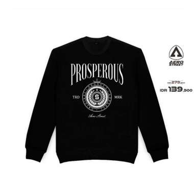 Aerostreet Crewneck Prosperous Hitam Man BADAA S
