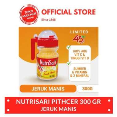 NUTRISARI JERUK MANIS PITCHER 300 GR - BOTOL KACA