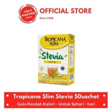 Promo Harga Tropicana Slim Sweetener Stevia 50 pcs - Blibli
