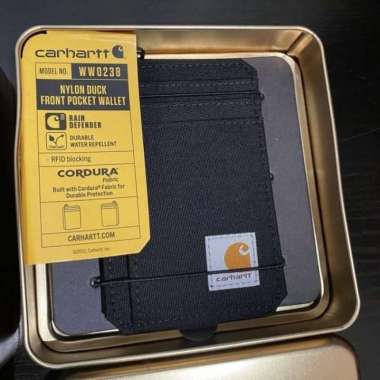 Carhartt Front Pocket Wallet Card Holder Cordura Black 100% Original
