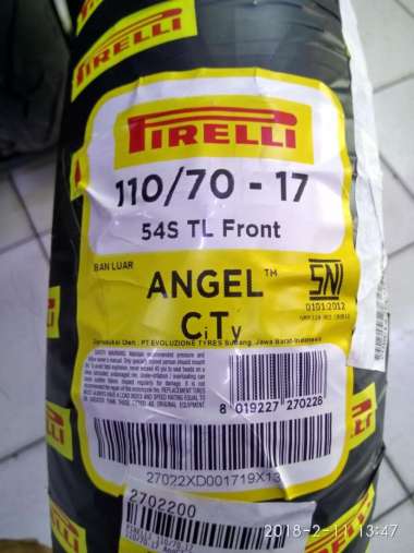 Ban Pirelli Angel City 110/70 ring 17