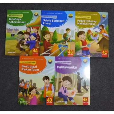 Paket Tematik Kelas 4 SD Semester 1 Yudhistira 4A - 4E Multivariasi Multicolor