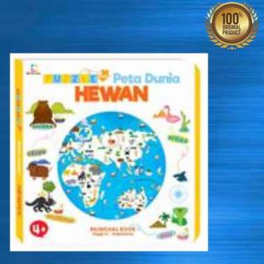 Buku Opredo Puzzle Book Peta Dunia - Hewan Multivariasi Multicolor
