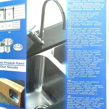 Kitchen Sink Kossai K12050B, Bak Cuci Piring 2 Lubang Dalam Stainless New