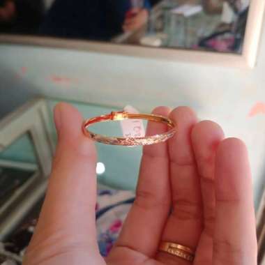 Gelang Bayi Cantik Emas Asli Gelang Emas Anak Murah Gelang Anak Bayi Emas Asli Ready Motif Cantik Ge