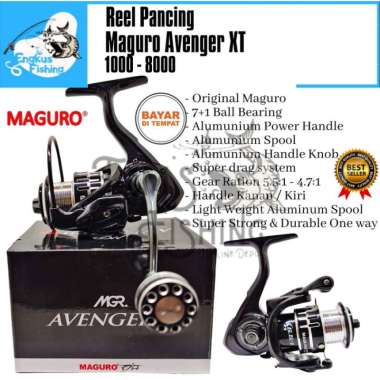 PROMO - REEL PANCING MAGURO AVENGER XT 1000 - 8000 ( 7+1 BEARING) POWER HANDLE 8000
