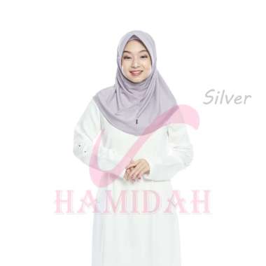 HIJAB BERGO HAMIDAH KERUDUNG INSTAN HAMIDAH JERSEY SIZE S S SILVER