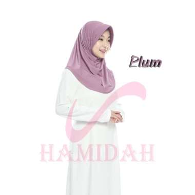 HIJAB BERGO HAMIDAH KERUDUNG INSTAN HAMIDAH JERSEY SIZE S S PLUM