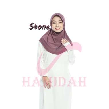 HIJAB BERGO HAMIDAH KERUDUNG INSTAN HAMIDAH JERSEY SIZE S S STONE
